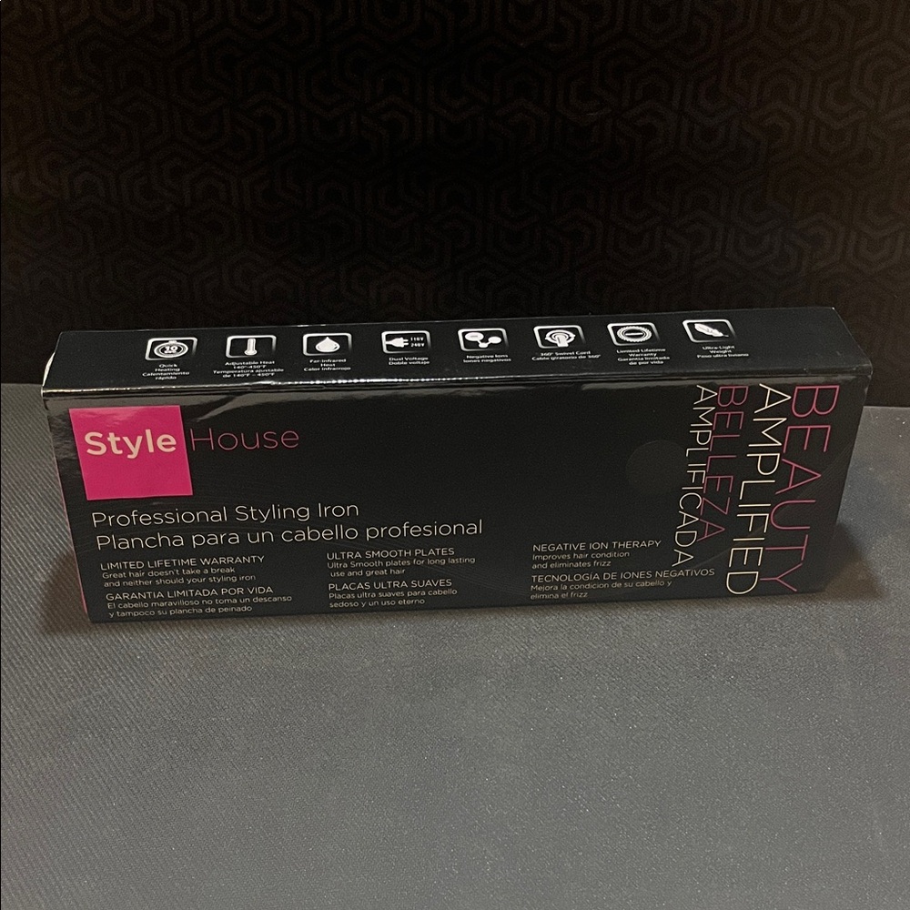 Style House Black Professional Styling Iron (B8)